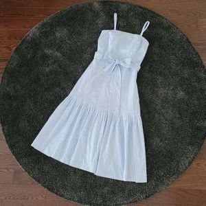 NWT Banana Republic blue striped midi dress 00P